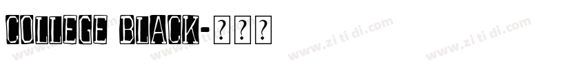 College Black字体转换
